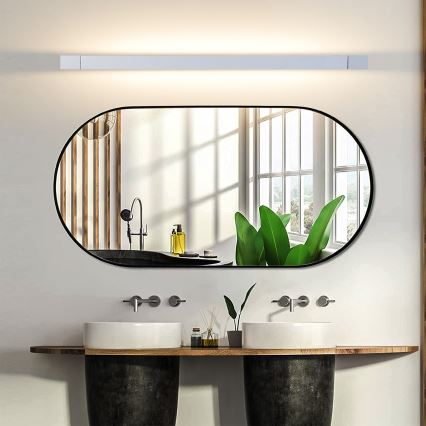Brilagi - AQUA LINE LED Bathroom Mirror Light LED/24W/230V 90 cm IP44 Matte Chrome CRI 90