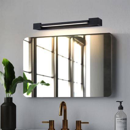 Brilagi - LED AQUA LINE Bathroom Mirror Light 12W/230V 45 cm IP44 Black CRI 90