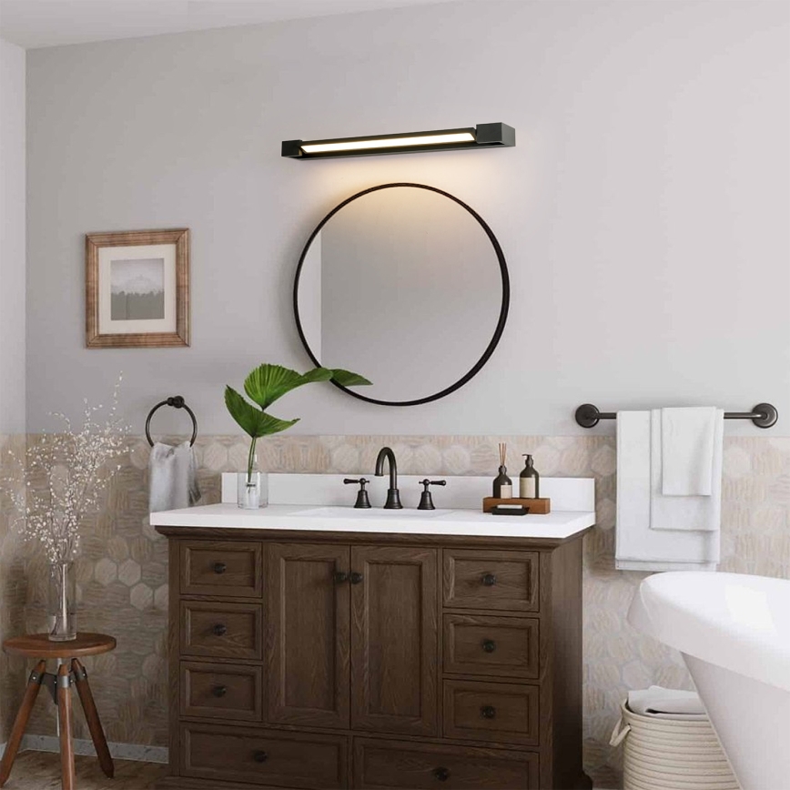 Brilagi - LED Bathroom Mirror Light AQUA LINE LED/18W/230V 60 cm IP44 black CRI 90