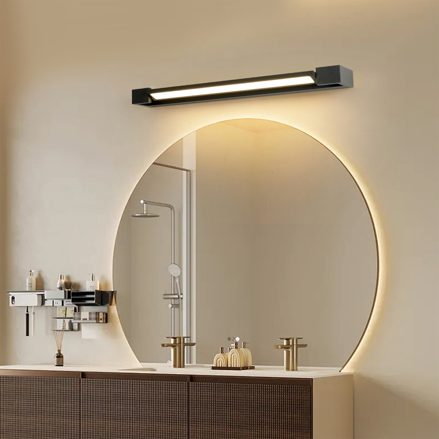 Brilagi - LED Bathroom Mirror Light AQUA LINE LED/18W/230V 60 cm IP44 black CRI 90