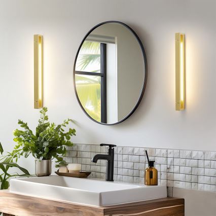 Brilagi - AQUA LINE LED Bathroom Mirror Light LED/18W/230V 60 cm IP44 Gold CRI 90
