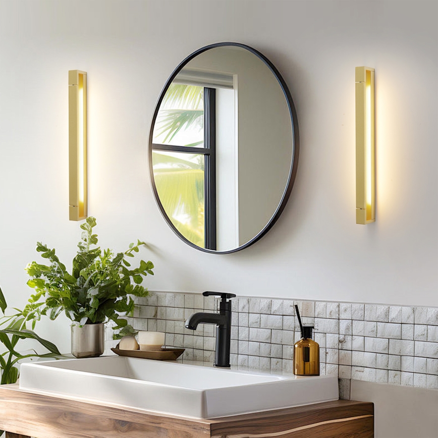 Brilagi - AQUA LINE LED Bathroom Mirror Light LED/18W/230V 60 cm IP44 Gold CRI 90