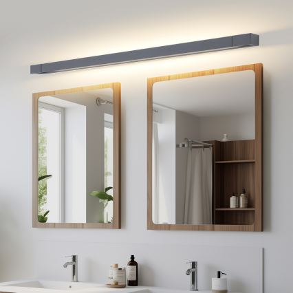 Brilagi - AQUA LINE Bathroom Mirror LED Light 36W/230V 120 cm IP44 Anthracite CRI 90