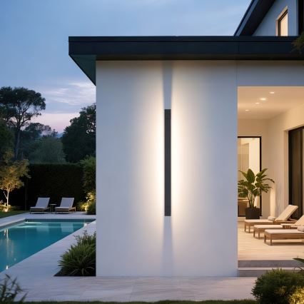 Brilagi - AQUA LINE Bathroom Mirror LED Light 36W/230V 120 cm IP44 Anthracite CRI 90