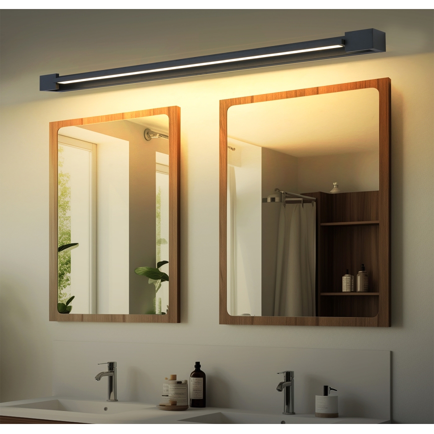 Brilagi - AQUA LINE LED Bathroom Mirror Light LED/36W/230V 120 cm IP44 Black CRI 90