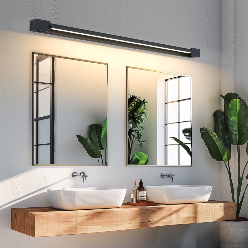 Brilagi - AQUA LINE LED Bathroom Mirror Light LED/36W/230V 120 cm IP44 Black CRI 90