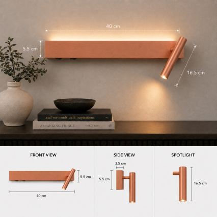 BRILAGI - ARLIX LED Wall-Mounted Spotlight LED/3W/230V + LED/7W bronze CRI 90