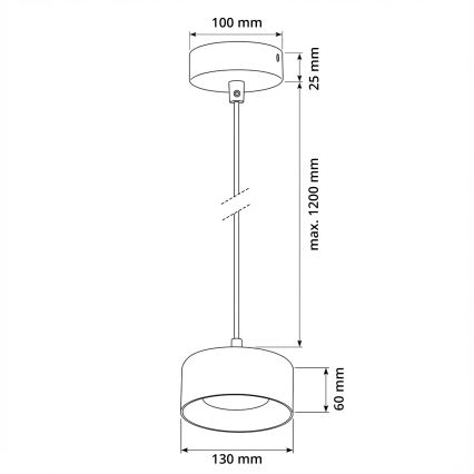 Brilagi - LED AURA LUX Cable Pendant 1xGX53/30W/230V Black/Smoked