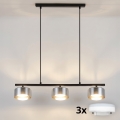 Brilagi - LED AURA LUX Cable Pendant 3xGX53/30W/230V Black/Smoked