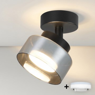 Brilagi - LED AURA LUX Spotlight 1xGX53/30W/230V Ø 13 cm Black/Smoked