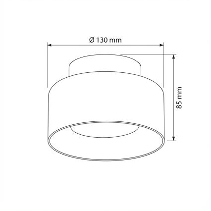 Brilagi - LED AURA LUX Spotlight 1xGX53/30W/230V Ø 13 cm Gold