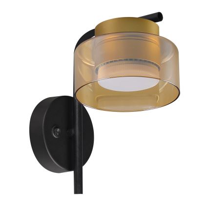 Brilagi - LED AURA LUX Wall Light 1xGX53/30W/230V Black/Gold