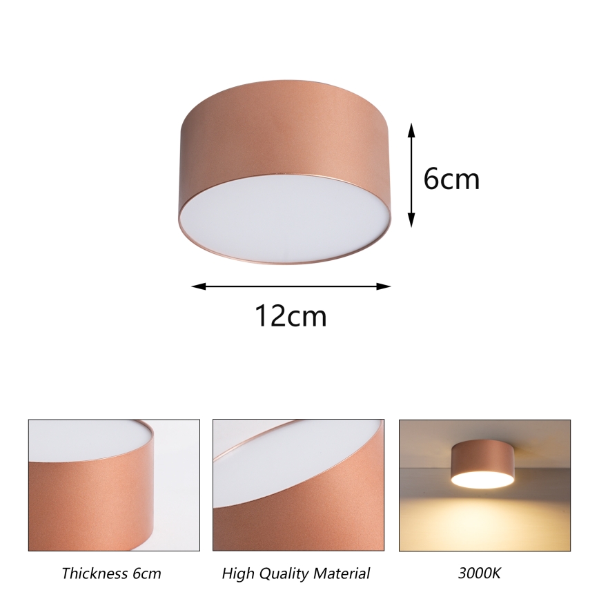 BRILAGI - LED Bathroom ceiling light FORIS LED/14W/230V Ø 12 cm bronze IP44