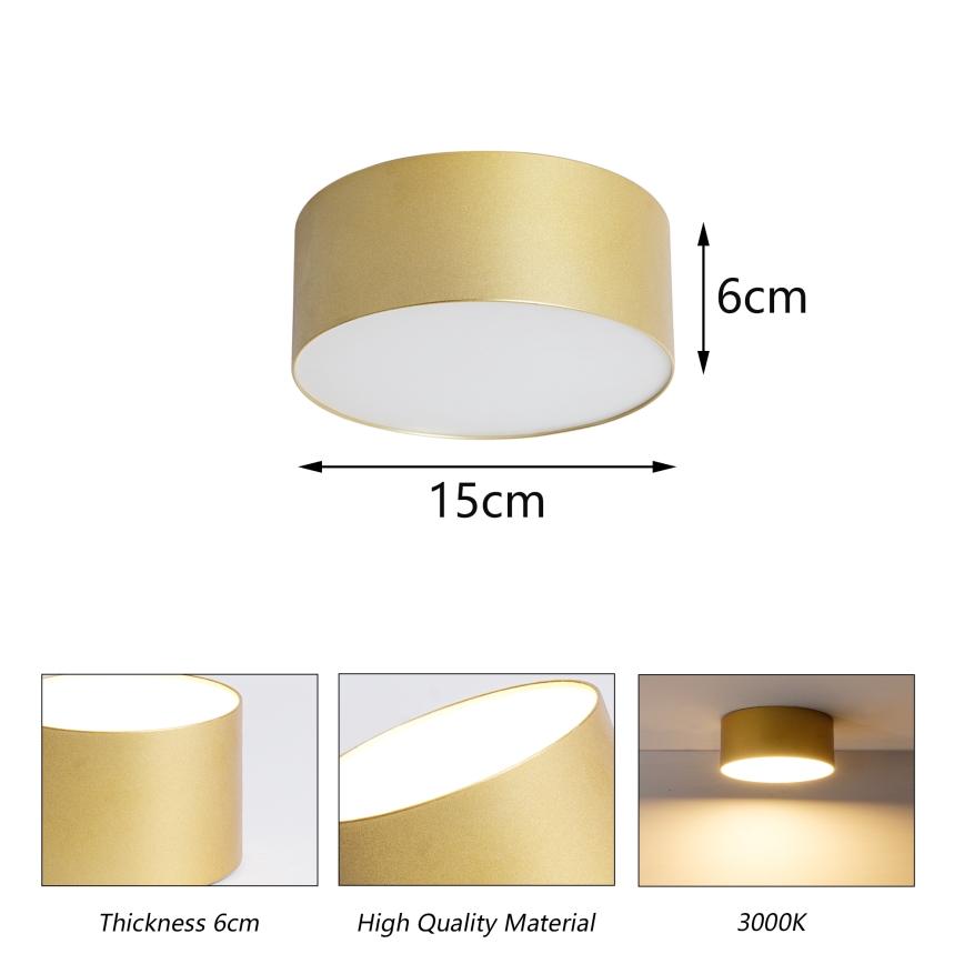 BRILAGI - LED bathroom ceiling light FORIS LED/20W/230V Ø 15 cm gold IP44