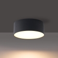 Brilagi - LED Bathroom Ceiling Light FORIS LED/9W/230V Ø 9 cm Black IP44