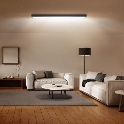 Brilagi - LED Bathroom ceiling light FRAME LED/50W/230V 120x30 cm IP44 black