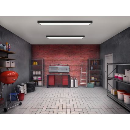 Brilagi - LED Bathroom ceiling light FRAME LED/50W/230V 120x30 cm IP44 black