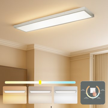 Brilagi - LED Bathroom Ceiling Light FRAME LED/50W/230V 3000/4000/6000K 120x30 cm IP44 silver