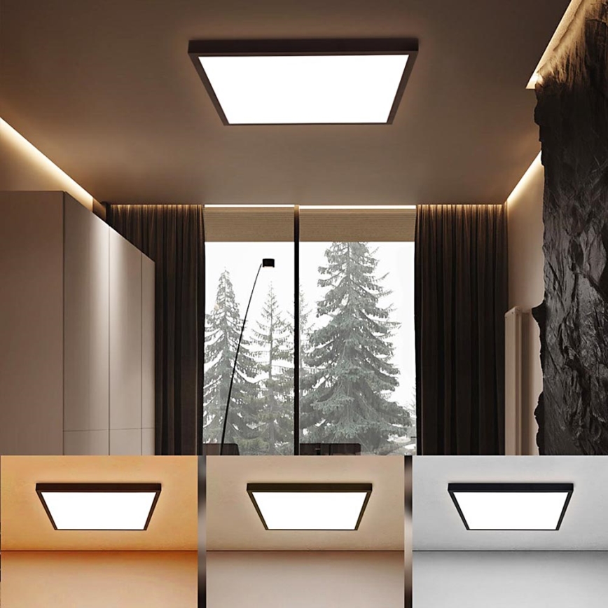 Brilagi - LED Bathroom ceiling light FRAME LED/50W/230V 60x60 cm 3000/4000/6000K IP44 black