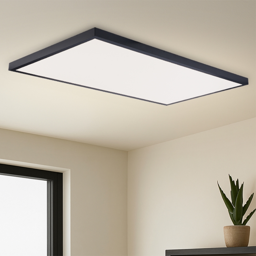 Brilagi - LED Bathroom Ceiling Light FRAME, 96W/230V, 120x60 cm, 3000/4000/6000K, IP44, Black