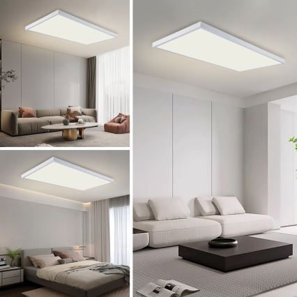 Brilagi - LED Bathroom Ceiling Light FRAME LED/96W/230V 120x60 cm 3000/4000/6000K IP44 white