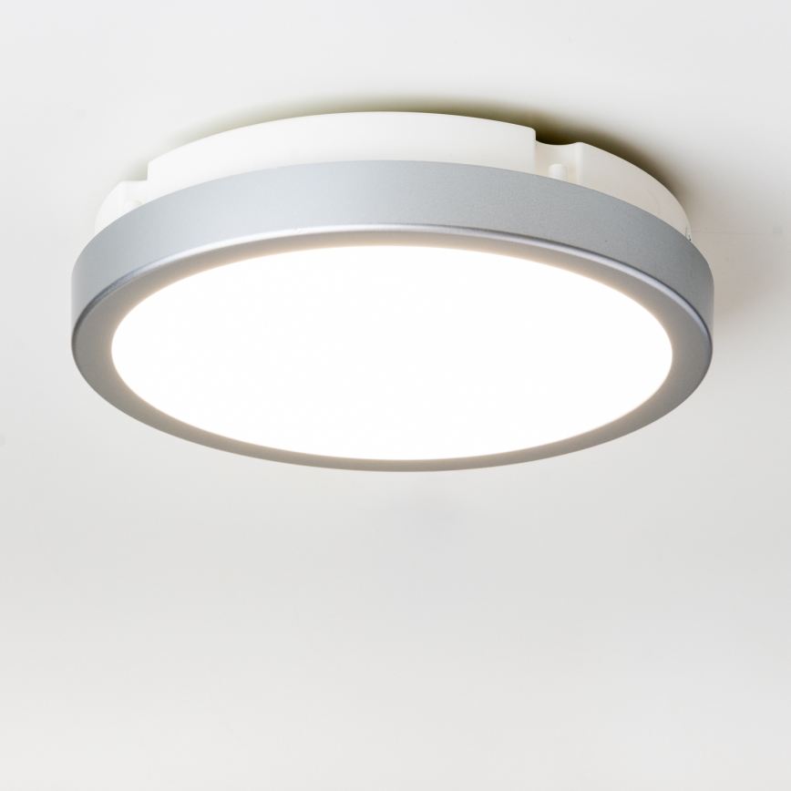 Brilagi - LED Bathroom ceiling light PERA 18W/230V d. 22 cm IP65 silver