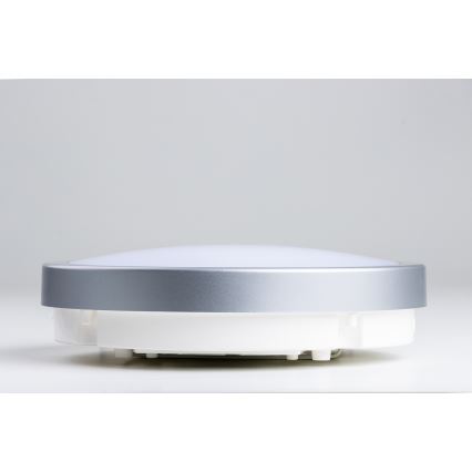 Brilagi - LED Bathroom ceiling light PERA 18W/230V d. 22 cm IP65 silver