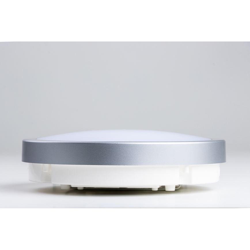Brilagi - LED Bathroom ceiling light PERA 18W/230V d. 22 cm IP65 silver