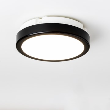 Brilagi - LED Bathroom ceiling light PERA LED/12W/230V d. 18 cm IP65 black