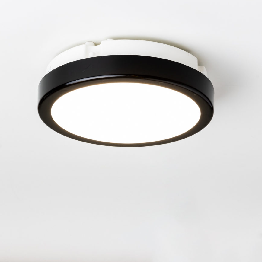 Brilagi - LED Bathroom ceiling light PERA LED/12W/230V d. 18 cm IP65 black