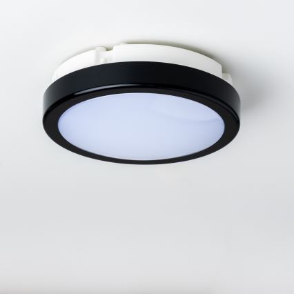 Brilagi - LED Bathroom ceiling light PERA LED/12W/230V d. 18 cm IP65 black