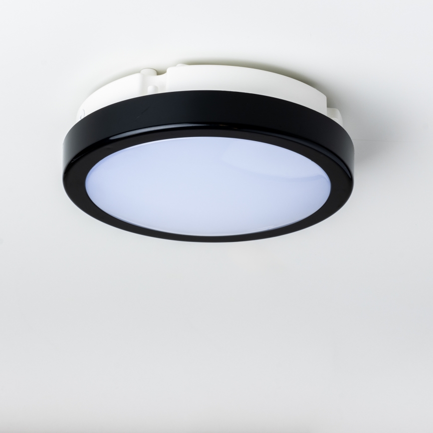 Brilagi - LED Bathroom ceiling light PERA LED/12W/230V d. 18 cm IP65 black