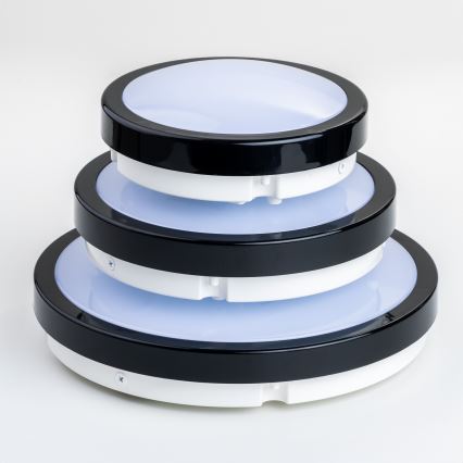 Brilagi - LED Bathroom ceiling light PERA LED/12W/230V d. 18 cm IP65 black