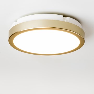 Brilagi - LED Bathroom ceiling light PERA LED/18W/230V d. 22 cm IP65 gold