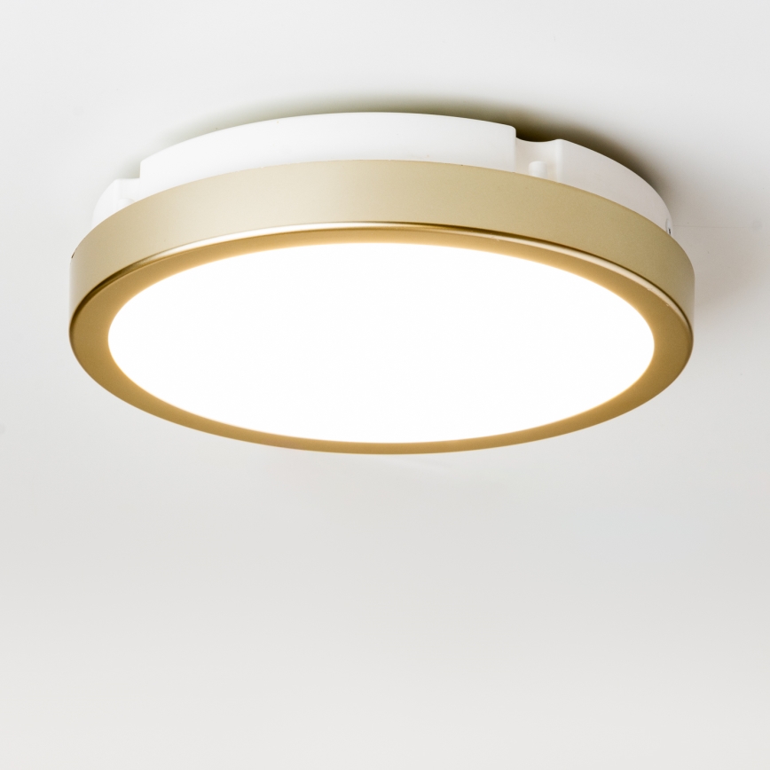 Brilagi - LED Bathroom ceiling light PERA LED/18W/230V d. 22 cm IP65 gold