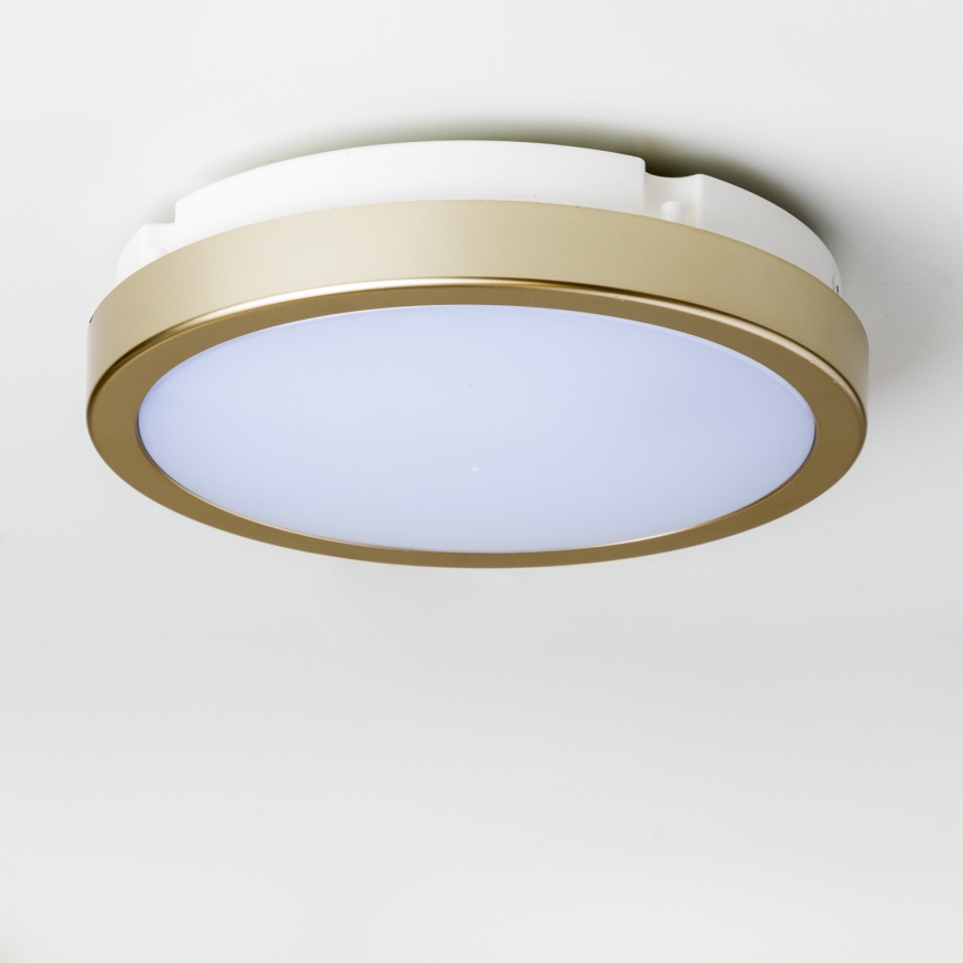 Brilagi - LED Bathroom ceiling light PERA LED/18W/230V d. 22 cm IP65 gold