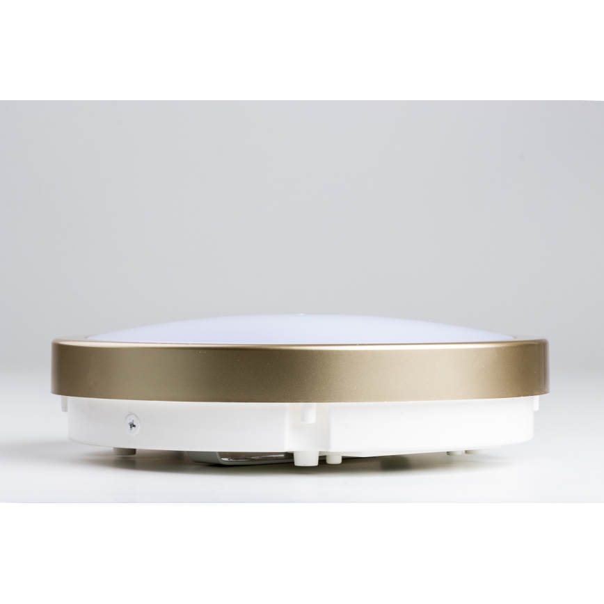 Brilagi - LED Bathroom ceiling light PERA LED/18W/230V d. 22 cm IP65 gold