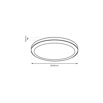Brilagi - LED Bathroom ceiling light PERA LED/18W/230V d. 22 cm IP65 white
