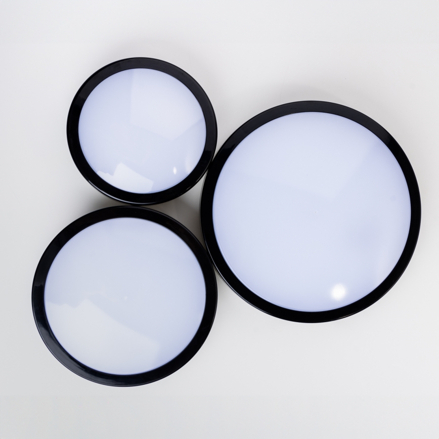 Brilagi - LED Bathroom ceiling light PERA LED/24W/230V d. 28 cm IP65 black