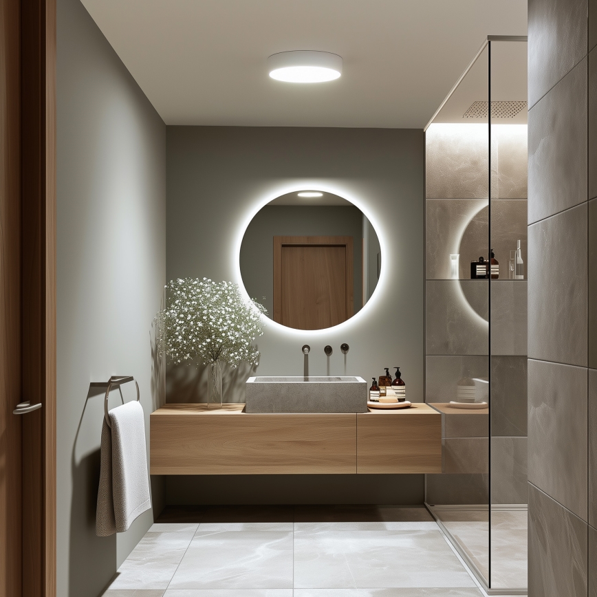 Brilagi - LED Bathroom Ceiling Light POOL LED/24W/230V 3000/4000/5500K Ø 30 cm IP54 White