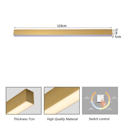 Brilagi - SLEEKLINE LED Bathroom Ceiling Light LED/40W/230V 3000/4500/6000K Gold IP44