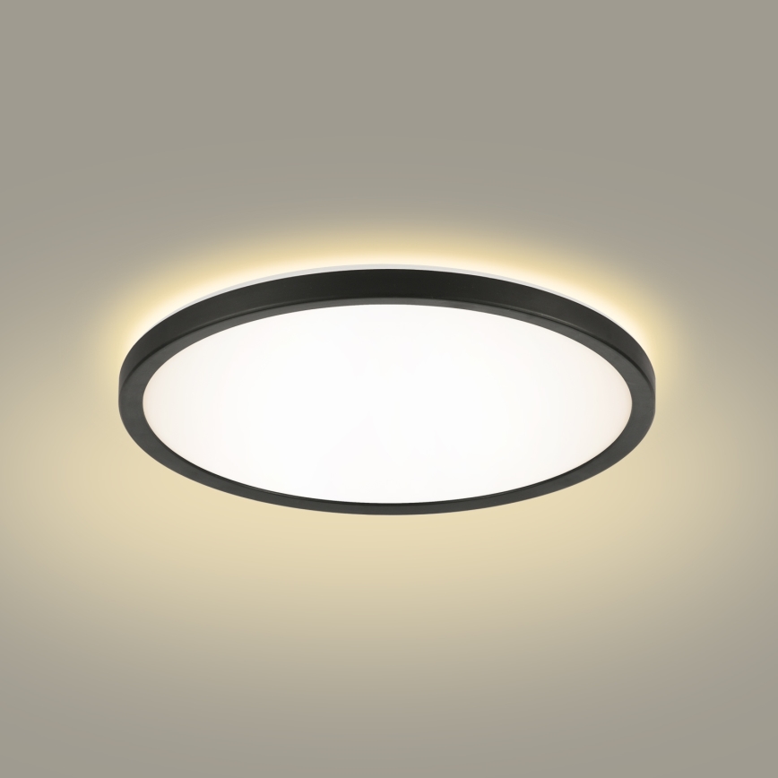Brilagi - LED Bathroom ceiling light ULTRA SLIM LED/24W/230V 42x42 cm black IP54