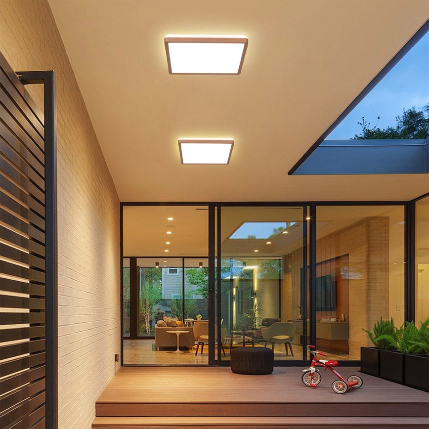 Brilagi - Ultra Slim LED Bathroom Ceiling Light 24W/230V 42x42 cm Rose Gold IP54