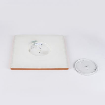 Brilagi - Ultra Slim LED Bathroom Ceiling Light 24W/230V 42x42 cm Rose Gold IP54