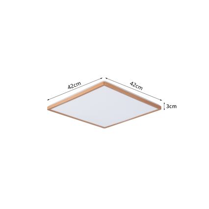 Brilagi - Ultra Slim LED Bathroom Ceiling Light 24W/230V 42x42 cm Rose Gold IP54