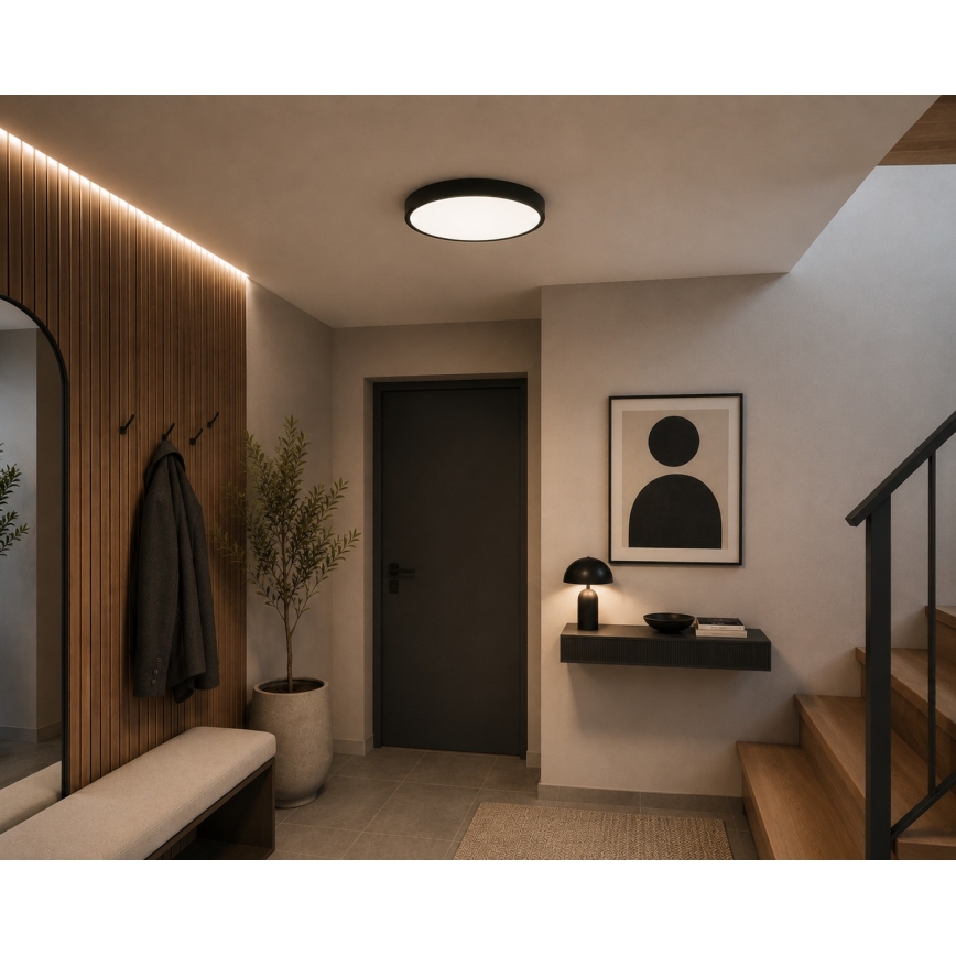 BRILAGI - ZENNA LED Bathroom Ceiling Light LED/24W/230V Ø 35 cm IP44 Anthracite
