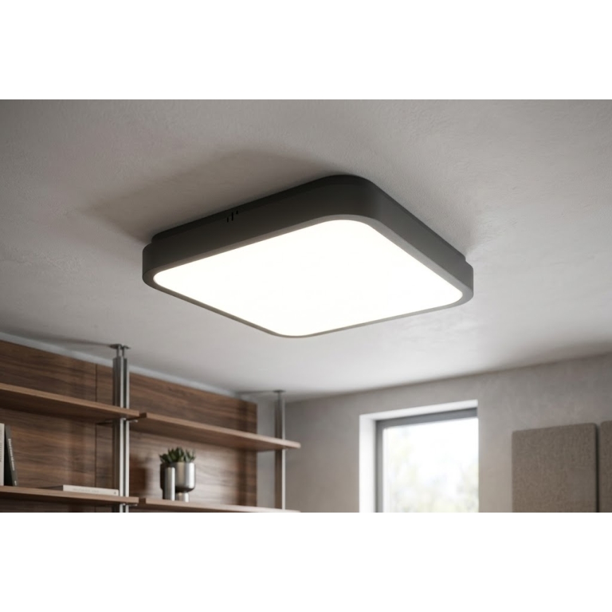 BRILAGI - LED Bathroom Ceiling Light ZENNA LED/36W/230V 41x41 cm IP44 Black