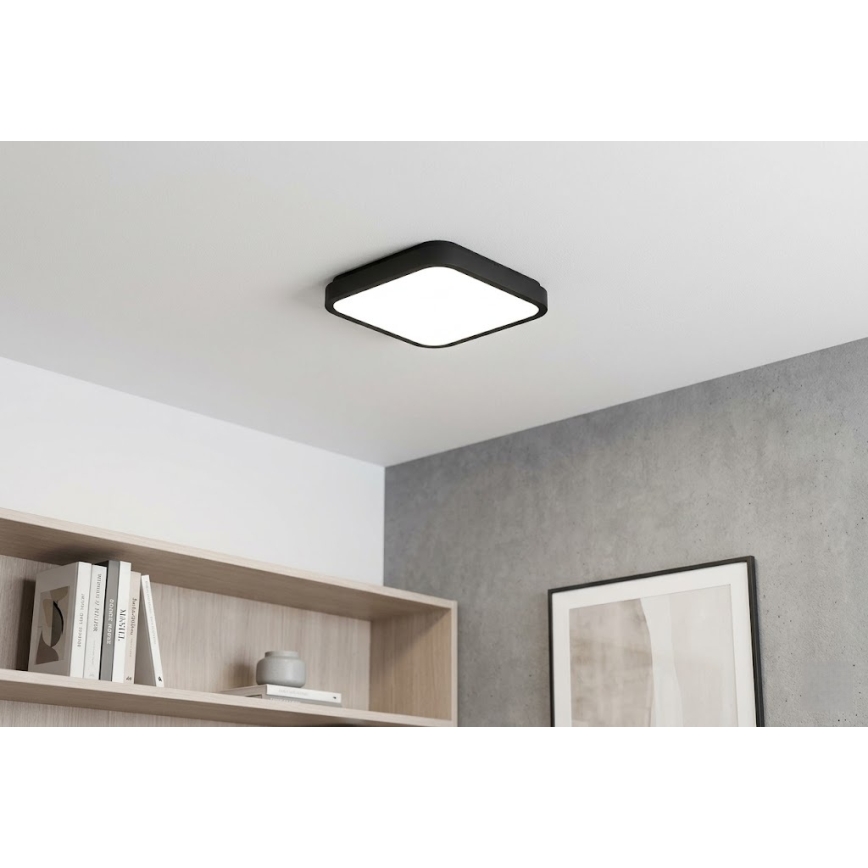 BRILAGI - LED Bathroom Ceiling Light ZENNA LED/36W/230V 41x41 cm IP44 Black