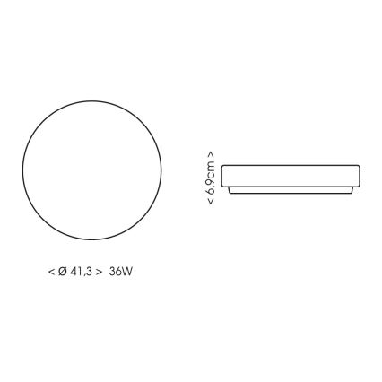BRILAGI - LED bathroom ceiling light with sensor ZENNA LED/36W/230V Ø 41.3 cm IP44 black + remote control