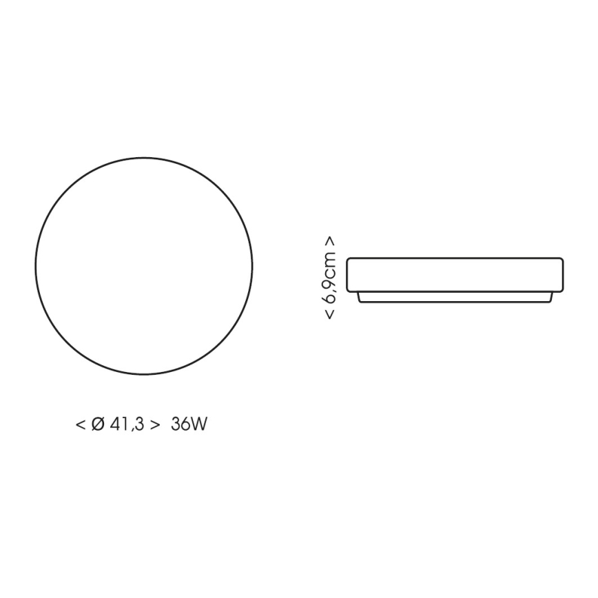 BRILAGI - LED bathroom ceiling light with sensor ZENNA LED/36W/230V Ø 41.3 cm IP44 black + remote control